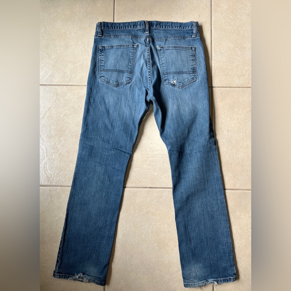 Vintage Arizona Men’s Jeans Bootcut Flare Denim Size 34x30 Mid Wash - Picture 10 of 15